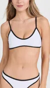 Solid & Striped Rachel Bikini Top In Marshmallow In White