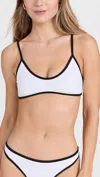 Solid & Striped Rachel Bikini Top In Marshmallow In White
