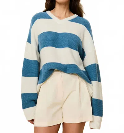 Solid & Striped Reva Cashmere Pullover In Blue In Multi