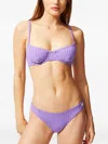 Solid & Striped Rib-knit Bikini In Purple