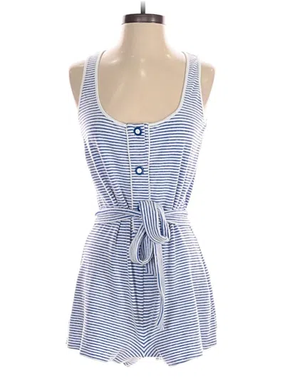 Pre-owned Solid & Striped Romper In Blue