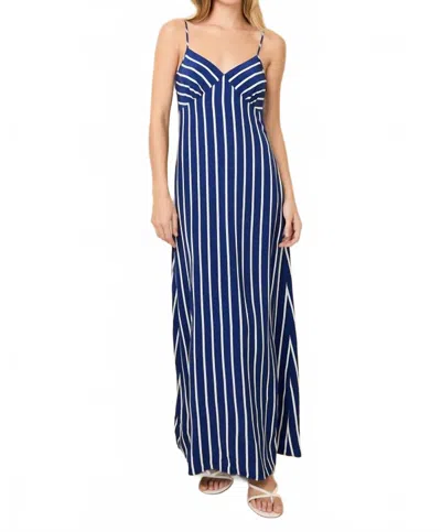 Solid & Striped Rosetta Maxi Dress In Color Block Blue