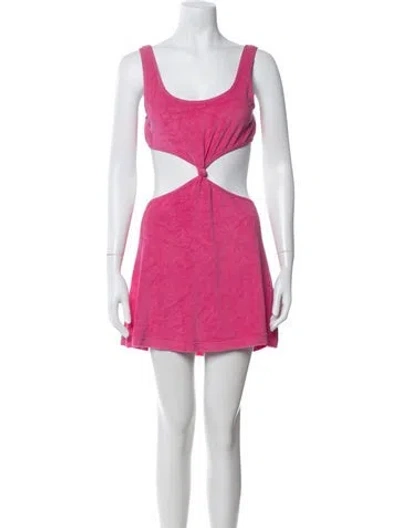 Pre-owned Solid & Striped Scoop Neck Mini Dress W/ Tags In Pink