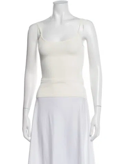 Pre-owned Solid & Striped Scoop Neck Sleeveless Top In Neutral