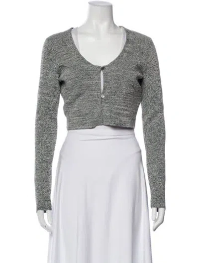 Pre-owned Solid & Striped Scoop Neck Sweater W/ Tags In Gray