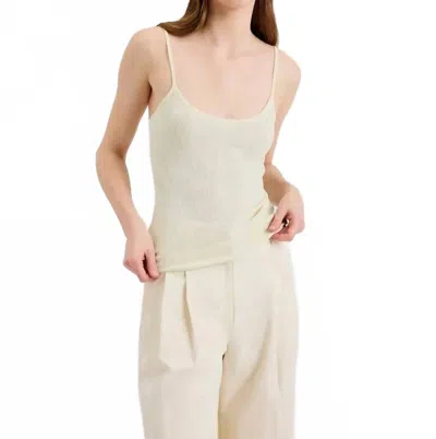 Solid & Striped Selena Tank In Ecru In White