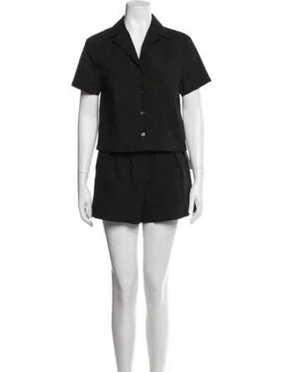 Pre-owned Solid & Striped Short Set In Black