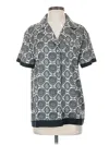 Solid & Striped Short Sleeve Blouse In Multi