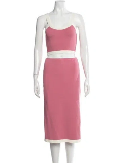 Pre-owned Solid & Striped Skirt Set In Pink