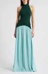 Solid & Striped Soglio Beach Maxi Dress In Evergreen Sky In Green