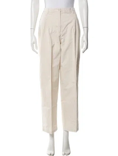 Pre-owned Solid & Striped Straight Leg Pants In Neutral