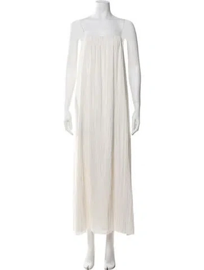 Pre-owned Solid & Striped Strapless Long Dress In Neutrals