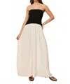 Solid & Striped The Strapless Soglio Dress Brule Noir In Multi