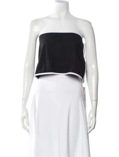 Pre-owned Solid & Striped Striped Cover-up In Black