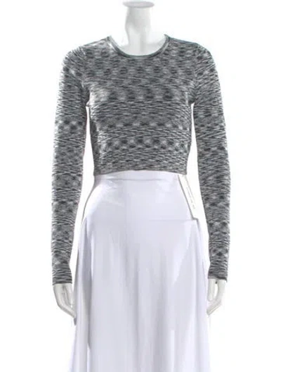 Pre-owned Solid & Striped Striped Crew Neck Crop Top In Multi