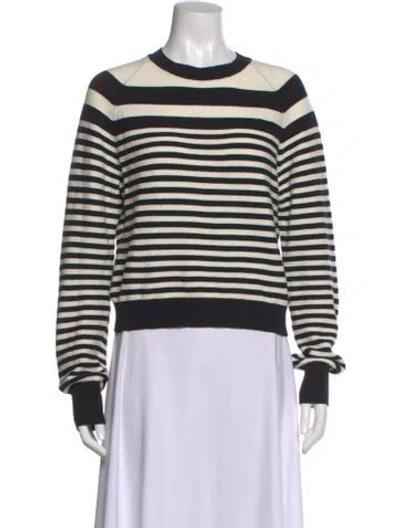 Pre-owned Solid & Striped Striped Crew Neck Sweater In Black