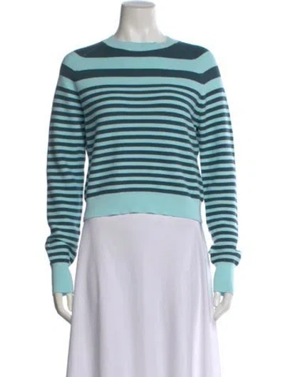 Pre-owned Solid & Striped Striped Crew Neck Sweater In Blue
