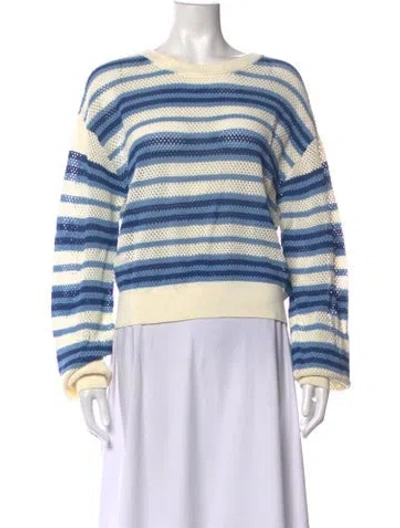 Pre-owned Solid & Striped Striped Crew Neck Sweater In Blue
