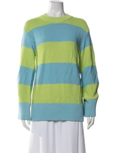 Pre-owned Solid & Striped Striped Crew Neck Sweater In Blue