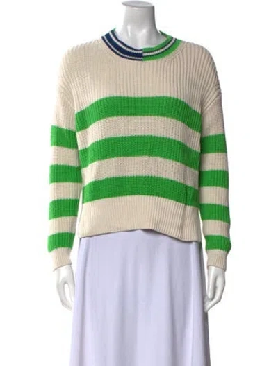 Pre-owned Solid & Striped Striped Crew Neck Sweater In Neutral