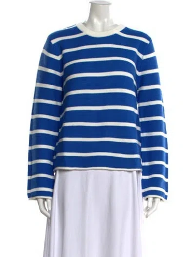 Pre-owned Solid & Striped Striped Crew Neck Sweater W/ Tags In Blue