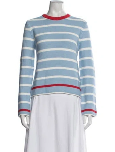 Pre-owned Solid & Striped Striped Crew Neck Sweater W/ Tags In Blue