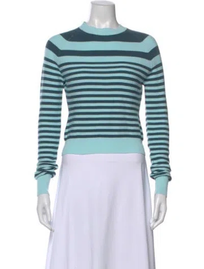 Pre-owned Solid & Striped Striped Crew Neck Top In Blue
