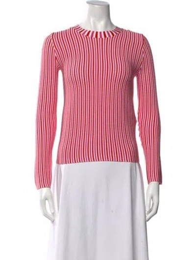 Pre-owned Solid & Striped Striped Crew Neck Top W/ Tags In Pink