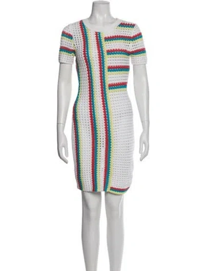 Pre-owned Solid & Striped Striped Knee-length Dress In White