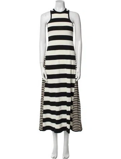 Pre-owned Solid & Striped Striped Long Dress In Black