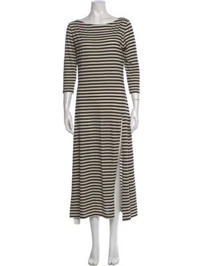 Pre-owned Solid & Striped Striped Long Dress In Black