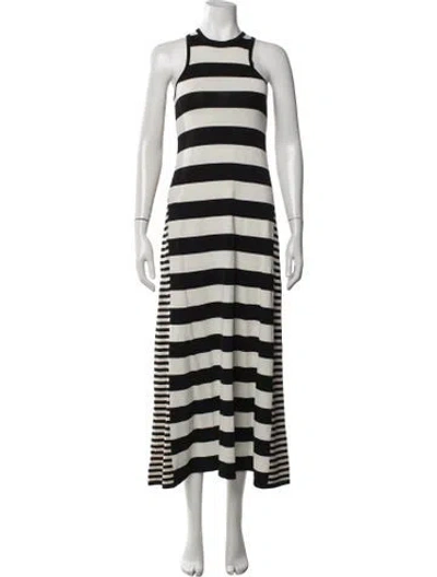 Pre-owned Solid & Striped Striped Long Dress In Black
