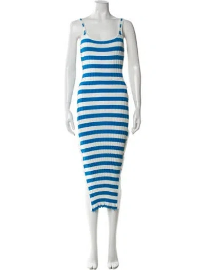 Pre-owned Solid & Striped Striped Long Dress In Blue