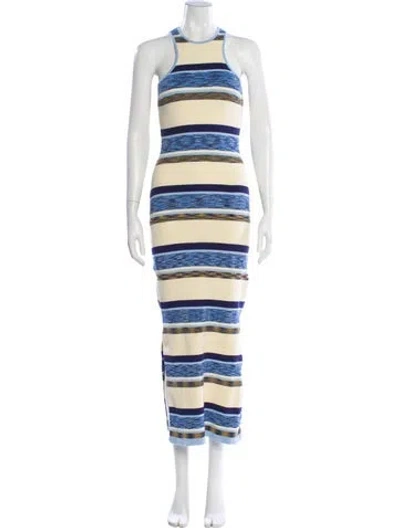 Pre-owned Solid & Striped Striped Long Dress In Blue