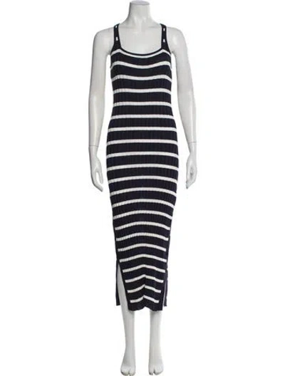 Pre-owned Solid & Striped Striped Long Dress In Blue