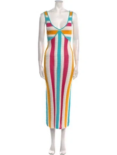 Pre-owned Solid & Striped Striped Long Dress W/ Tags In Blue