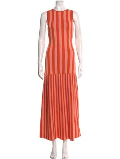 Pre-owned Solid & Striped Striped Long Dress W/ Tags In Orange