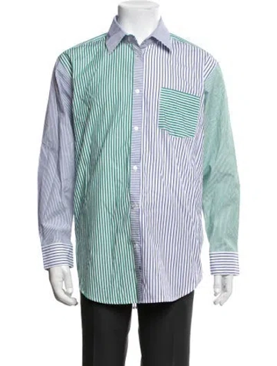 Pre-owned Solid & Striped Striped Long Sleeve Shirt In Green