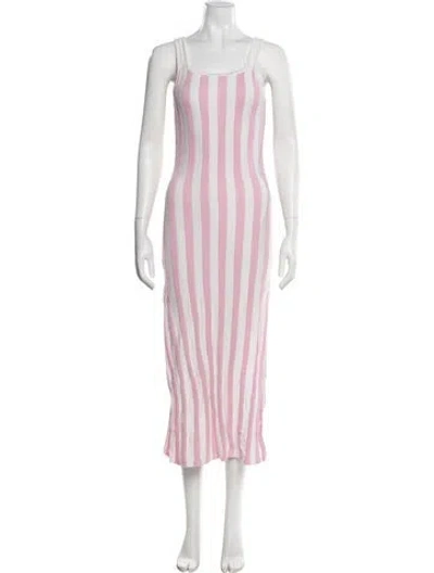 Pre-owned Solid & Striped Striped Midi Length Dress In Multi