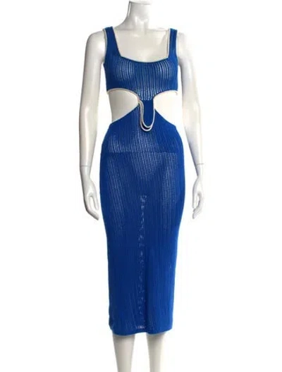 Pre-owned Solid & Striped Striped Midi Length Dress W/ Tags In Blue