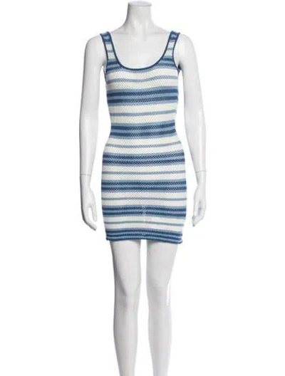 Pre-owned Solid & Striped Striped Mini Dress In Blue