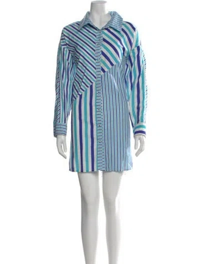Pre-owned Solid & Striped Striped Mini Dress In Blue