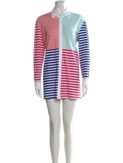 Pre-owned Solid & Striped Striped Mini Dress In Blue