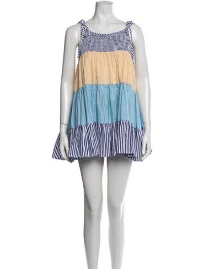 Pre-owned Solid & Striped Striped Mini Dress In Blue