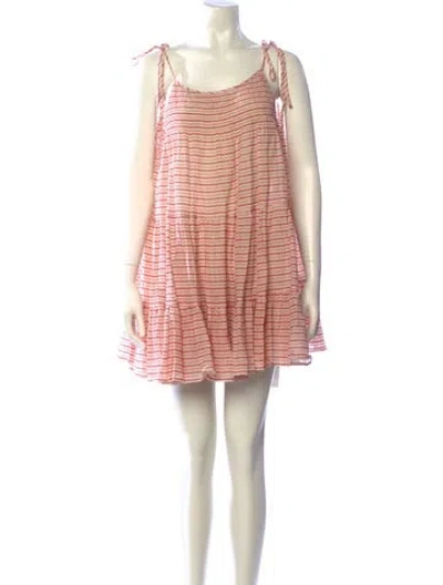 Pre-owned Solid & Striped Striped Mini Dress In Neutral