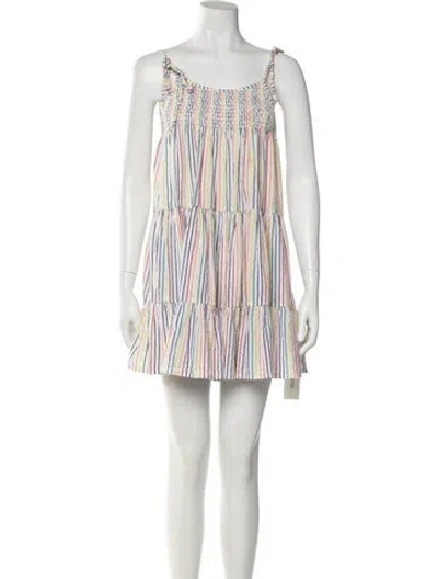 Pre-owned Solid & Striped Striped Mini Dress In Neutral