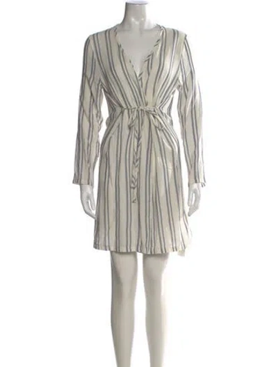 Pre-owned Solid & Striped Striped Mini Dress In Neutral
