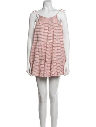 Pre-owned Solid & Striped Striped Mini Dress In Neutral