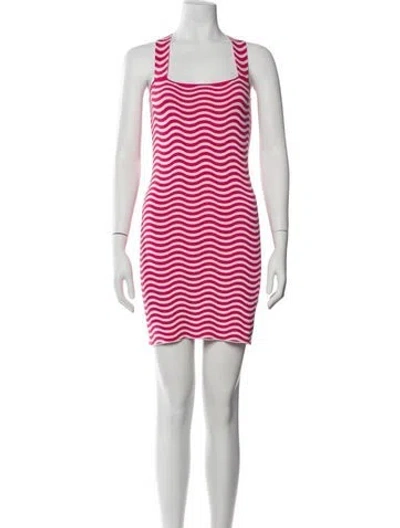 Pre-owned Solid & Striped Striped Mini Dress In Pink