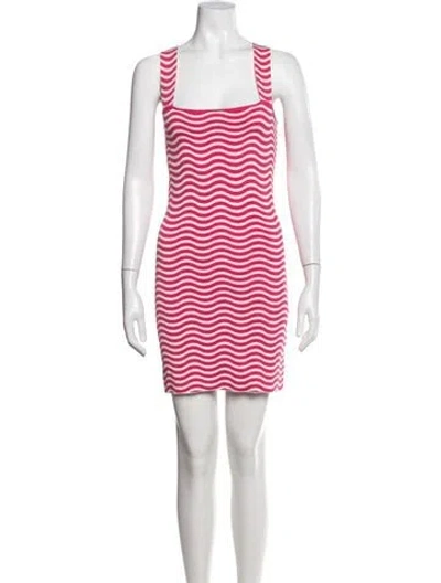Pre-owned Solid & Striped Striped Mini Dress In Pink
